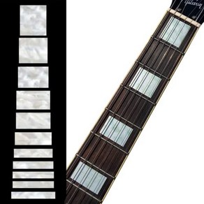 Fretboard Markers Inlay Stickers Decals for Guitars & Bass - LP SG Blocks - White Pearl