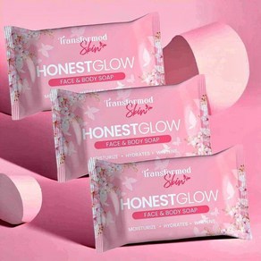 Honest Glow 어니스트 글로우 80g 글래스 스킨 페이스 & 바디 솝 1+1+1, 3개