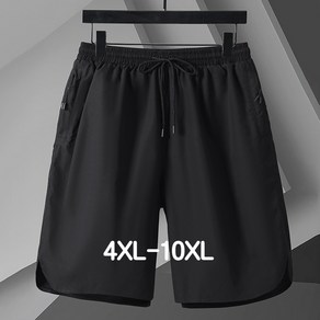 남자 반바지 4XL-11XL 빅사이즈 밴딩 캐쥬얼 스포츠 여름 블랙