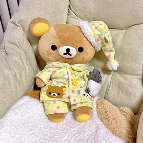 리락쿠마 인형 잠옷 리락쿠마 대형인형, 45 cm, 리락쿠마 + 잠옷, 1개