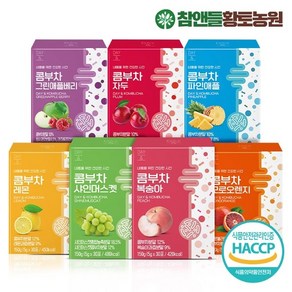 기타 [참앤들황토농원] 데이앤 콤부차 7종 택1 30포 1박스, 레몬 30포 1박스, 150g, 1개