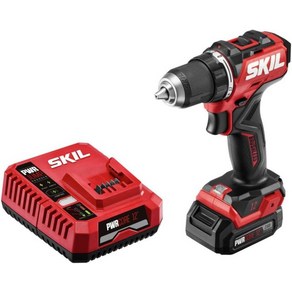 SKIL PWR CORE 12 브러시리스 12V 1/2인치 1/2 단일 슬리브 무키 척 및 LED 작업등이 포함된 소형 가변 속도 드릴 드라이버 키트에는 2.0Ah 배터리 JUMP, [01] 드릴 드라이버 키트_컴팩트, 1개