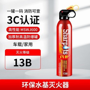 수성소화기 휴대용 차량 가정용 자가용 승용차 소형 소방 장비, 1. 13B 600ml