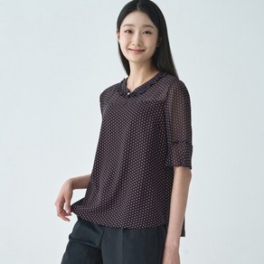 지센 (2컬러) 도트 러플카라 블라우스 LFWSO413 1326737
