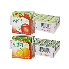 서울우유 사과나무+오렌지나무, 120ml, 24개