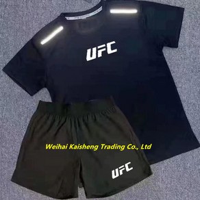 여름 속건 UFC MMA 격투기 남성 런닝 티셔츠 반바지 반팔 땀흡수 투피스