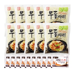 한성기업 우동사리(200g X 10P) + 어묵스프(6g X 10P)