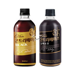 칸타타 콘트라베이스 500ml 블랙 6개+블랙앤샷 6개 총12개, 12개