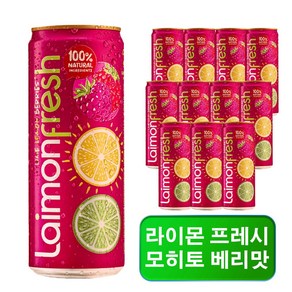 라이몬 프레쉬_라즈베리 맛. 라임 레몬 라즈베리, 12개, 330ml