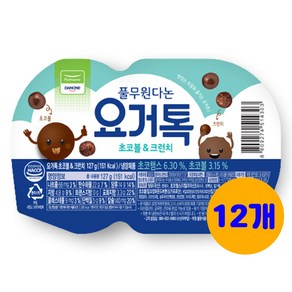 풀무원 요거톡 초코볼&크런치 126g X 12