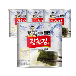 백앤 광천김 달인 파래 캔김, 30g, 4개