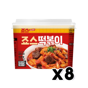 죠스떡볶이 순대포함 즉석용기컵 323g x 8개