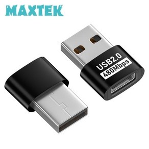 [MAXTEK] 맥스텍 USB-A to Type-C M/F 변환젠더 블랙 [MT476], 1개