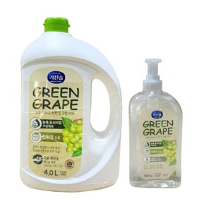 키친솝 청포도 주방세제 4L + 리필 700ml, 1세트, 4.7L