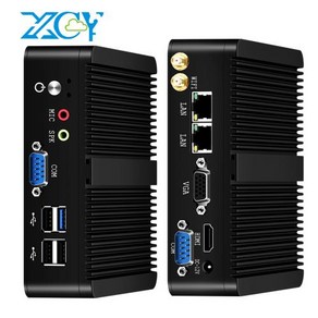 미니컴퓨터 고사양미니PC XCY 인텔 셀러론 J1900 팬리스 미니 PC 쿼드 코어 20GHz 2x RS232 LAN 윈도우 10 리눅스 내장 IoT 산업용 컴퓨터