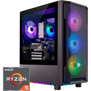 스카이텍 이클립스 라이트 게이밍 PC Ryzen 7 7800X3D 4.2GHz(5GHz 터보 부스트) AMD RX 7600X 16GB GDDR6 1TB SSD 32GB, 5600  6600