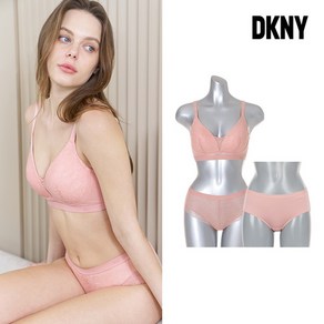 DKNY UNDERWEAR 23SS 시티 뮤즈 콜렉션 브라팬티2종+세컨팬티1종 블러썸코랄