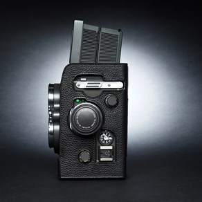 Rolleiflex 2.8gx 롤라이플렉스 중형 필름카메라 소가죽 케이스, 블랙 블랙라인, 1개