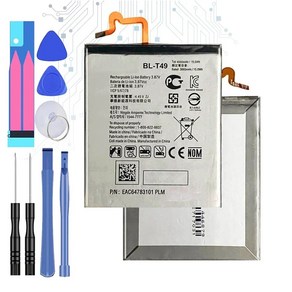 BL-T49 휴대폰 배터리 K510 K51S LM-K410 LM-K510 LM-K510HM 4000mAh, 1개, 1개입