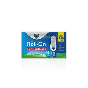 Vicks Headache Relief Roll-On 2s Pack Fast Action in 2 Minutes with Menthol & Camphor