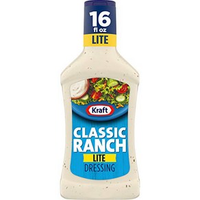 Kraft Light Ranch Reduced Fat Free Salad Dressing (16 oz Bottles 크래프트 라이트 랜치 무지방 샐러드 드레싱(16온스 병 6팩, 6개, 473ml
