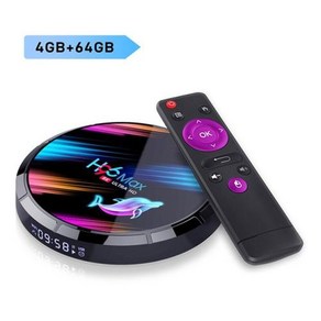 가정용 휴대용 스마트 TV 셋톱박스 빔 프로젝터 안드로이드 박스 9.0 128GB 64GB 32GB Amlogic905X3 쿼드 코어 듀얼 와이파이 8K H96MAX X3 1000, Euopean Standad_4GB 64GB, 1개