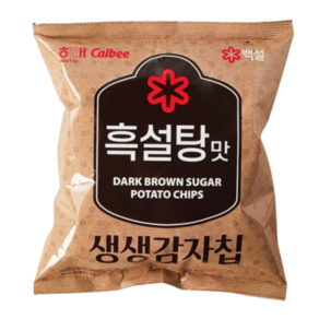 해태 생생감자칩X백설 흑설탕맛 85g X 1개 감자스낵