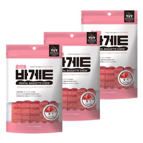 코코브라운 강아지 유산균 바게트츄, 딸기, 120g, 3개