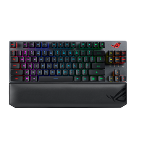 에이수스 ROG STRIX SCOPE RX TKL WIRELESS DELUXE 청축 영문 유무선 게이밍 키보드, BLACK(블랙), X807, 적축