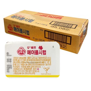 오뚜기 오쉐프 메이플 시럽 디펜스팩, 120개, 11g