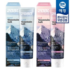 2080 퓨어 솔트 치약 150g x6개, 핑크솔트 치약 150g x6개, 6개