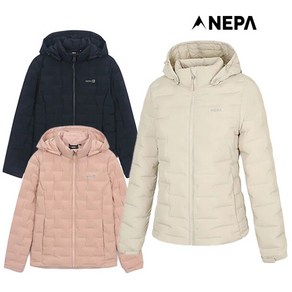 네파_NEPA 여성 후드 탈부착 형태로 다양한 야외 활동에 적합한 간절기 후드형 튜브 삼출 최소화 무봉재 투부스 구스 다운 자켓