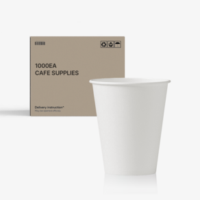 나나커피 8온스 무지 종이컵 240ml, 1개, 1000개입