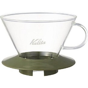 칼리타 Kalita 커피 드리퍼 웨이브 시리즈 유리 1 2인용 클리어 WDG-155 05066, 1개