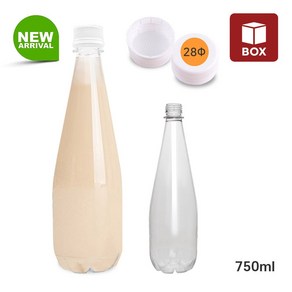 (1BOX 59개) 막걸리전용캡 효소탄 페트병 750ml 신형 탄산 발효 플라스틱 공병