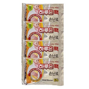 [국내생산] 하루온 손난로형 핫팩 75g, 40개