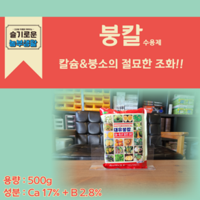 대유 붕칼 수용제 500g (주)대유 칼슘 붕소 칼슘결핍 석회과 고추 배추 토마토, 1개