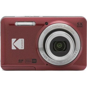 KODAK PIXPRO FZ55RD 16MP 디지털 카메라 5X 광학 줌 28mm 광각 1080P 풀 HD 비디오 2.7인치 LCD 블로깅 카메라레드 포장은 달라질 수 있습니다, Red