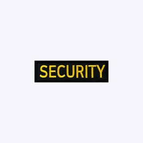 SECURITY 검정+노랑 BY103 - 오버로크 벨크로 마크 자수 안전 경호 가드 GUARD 시큐리티 스태프 보안 KOREA