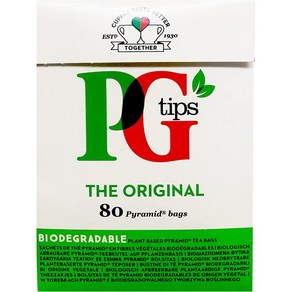 PG Tips 프리미엄 블랙티 피라미드 티백 피지팁스 영국홍차직구 80개, 2.9g, 80개입, 1개