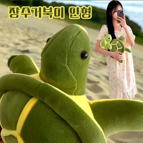 왕장수거북이인형쿠션