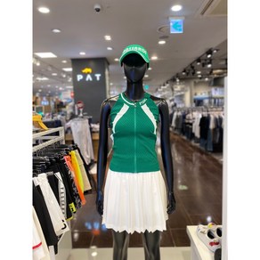 5F [신사] 파사디 골프 여성 24SS 골지 풀오픈 조끼 티셔츠 그린 P24MKS392M