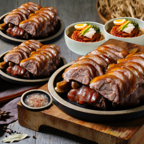 [족발세트] 황기순살족발 300g 3팩 + 비빔막국수 2팩 + 새우젓소스 3개