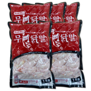 푸드맥스 닭발 원료 무뼈닭발, 1kg, 5개