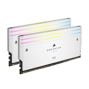 CORSAIR 도미네이터 티타늄 DDR5 RGB 조명 향상 키트 - 모듈 2개 0GB RAM Cosai iCUE 호환 화이트, 1개