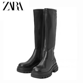 ZARA 자라 지퍼 통굽 롱부츠