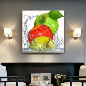 DIY 5d 다이아몬드 그림 침실 가득 사과 장식 그림 apple diamond painting 하늘비즈 A25 61606, 50*50CM, 1개