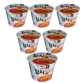 유어스 GS25 오모리 김치찌개 컵라면 150G, 6개