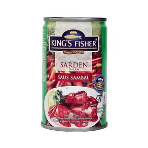 인도네시아 KINGS FISHER 정어리 통조림 달람 사우스 삼발 155g / SARDEN DALAM SAUS SAMBAL 킹스피셔, 1개