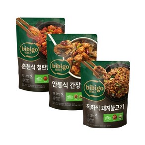 비비고 춘천 철판 닭갈비 700g x1개+간장찜닭 700g x1개+돼지불고기 400g x1개, 없음